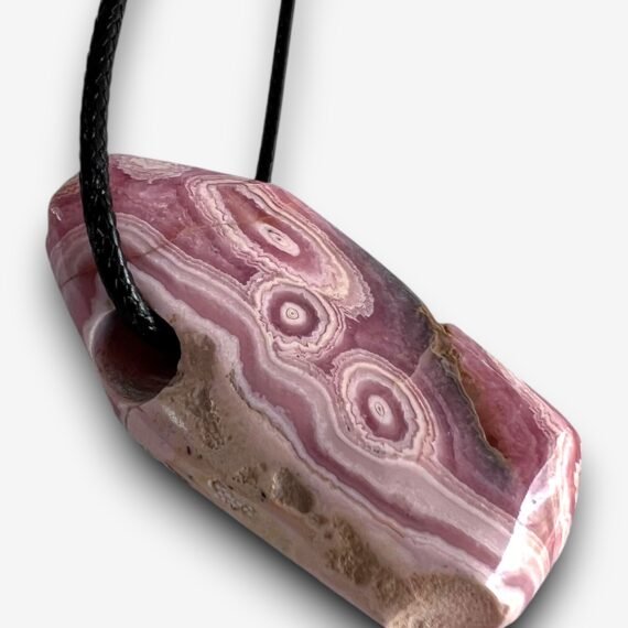 Dije Rodocrosita laja con estalactitas naturales