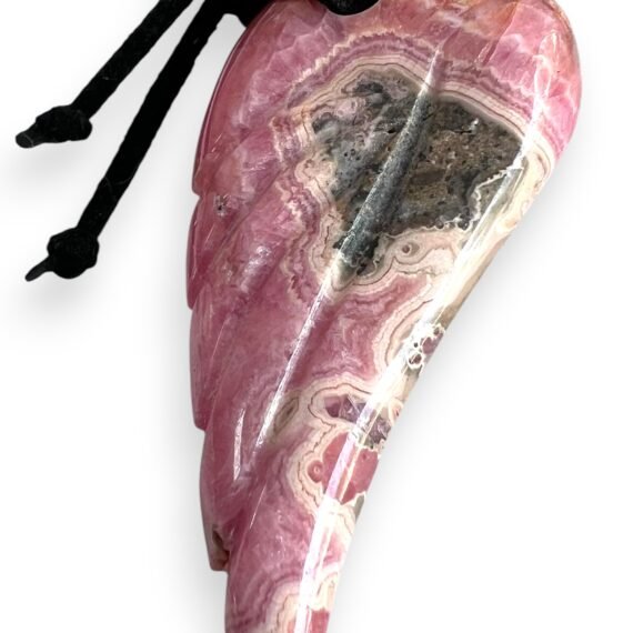 Dije collar de alita de angel de rodocrosita