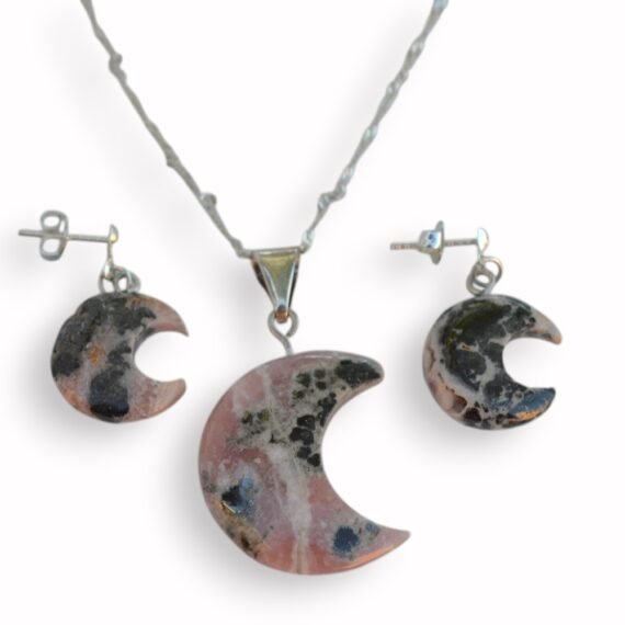 Set Luna Rodocrosita con Aros