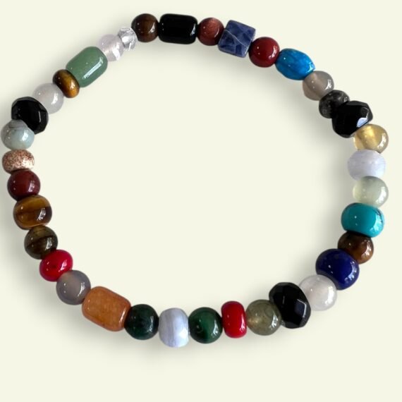 Pulsera Multipiedra Con Cuentas