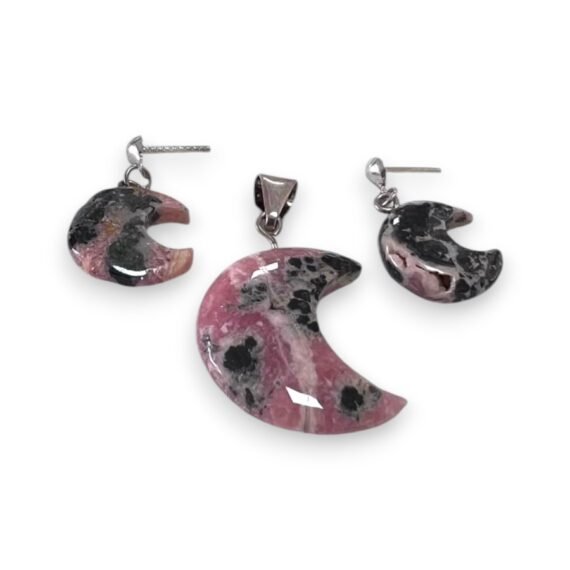 Set Luna Rodocrosita con Aros