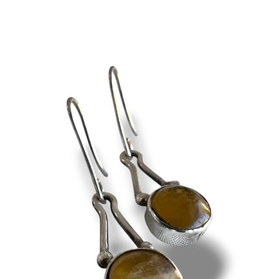 Aros Colgante de Aragonita y Plata