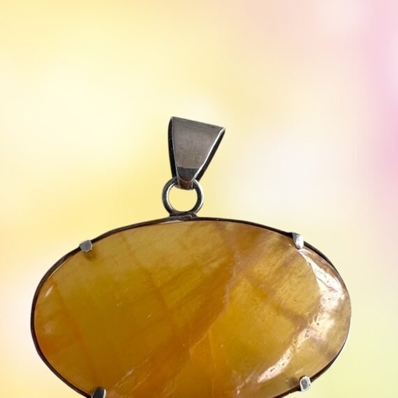 Dije de Onix Amarillo y Plata