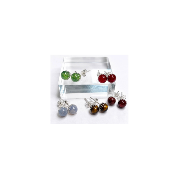 Aros Bolitas de Piedras Naturales