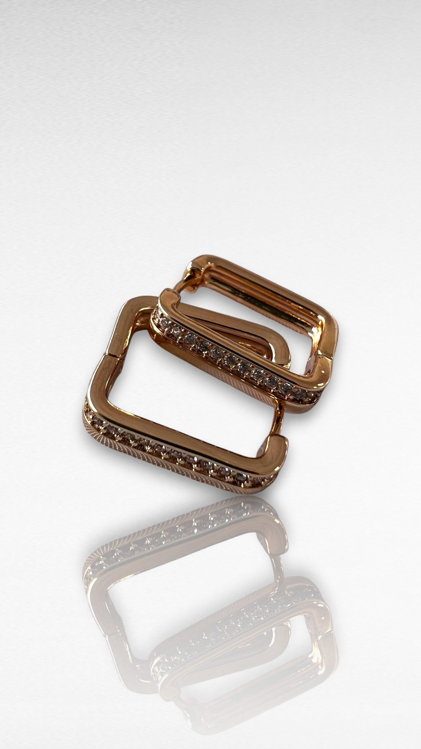 Aros Oro Golfy Cuadrados