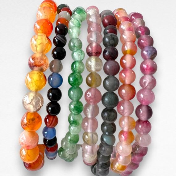 Pulsera De Agata Multicolor